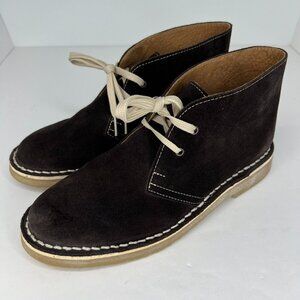 CI Factory Mens 1100 Brown Faux Suede Rubber Lace Up Size 40 Desert Boot